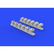 P-40B exhaust stacks for Airfix - Eduard Accessories 648271