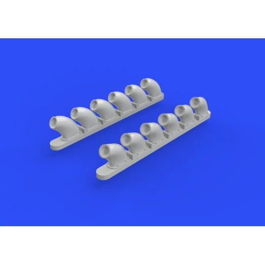 P-40B exhaust stacks for Airfix, 1/48 - Eduard Accessories 648271