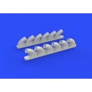 P-40B exhaust stacks for Airfix - Eduard Accessories 648271