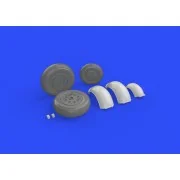 Meteor F.8 wheels for Airfix, 1/48 - Eduard Accessories 648272 Meteor F.8 wheels for Airfix, 1/48 - Eduard Accessories 648272