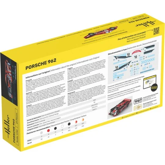 Porsche 962, 1/43 - Heller 80109 Porsche 962, 1/43 - Heller 80109