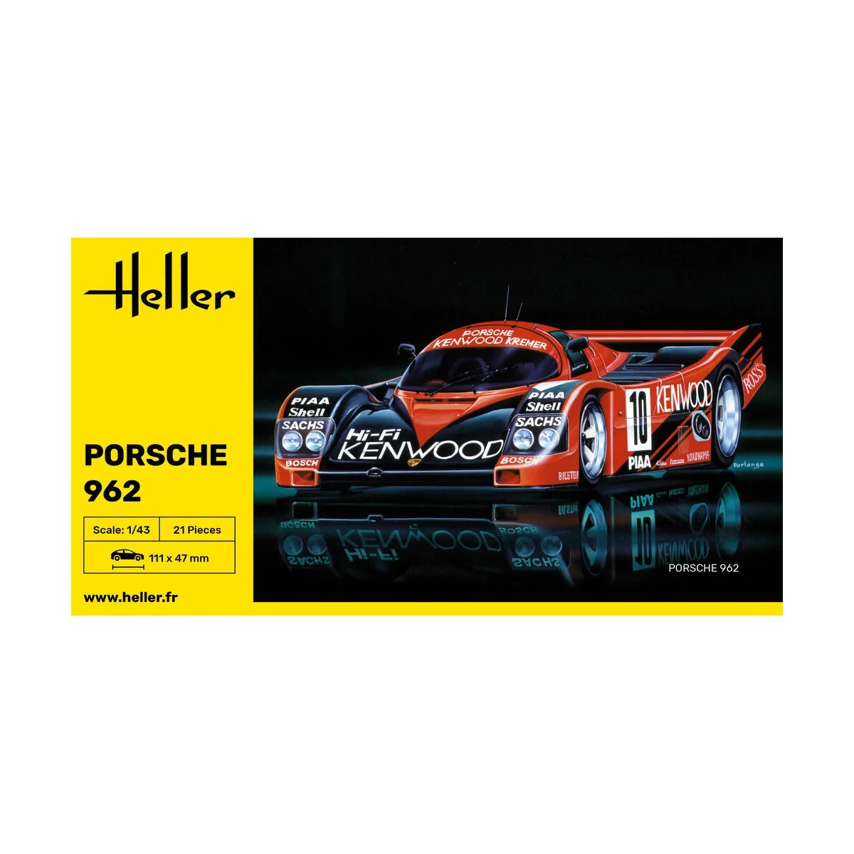 Porsche 962, 1/43 - Heller 80109 Porsche 962, 1/43 - Heller 80109