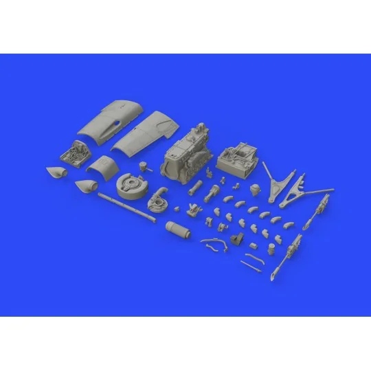 Bf 109F engine & fuselage guns f.Eduard - Eduard Accessories 648300