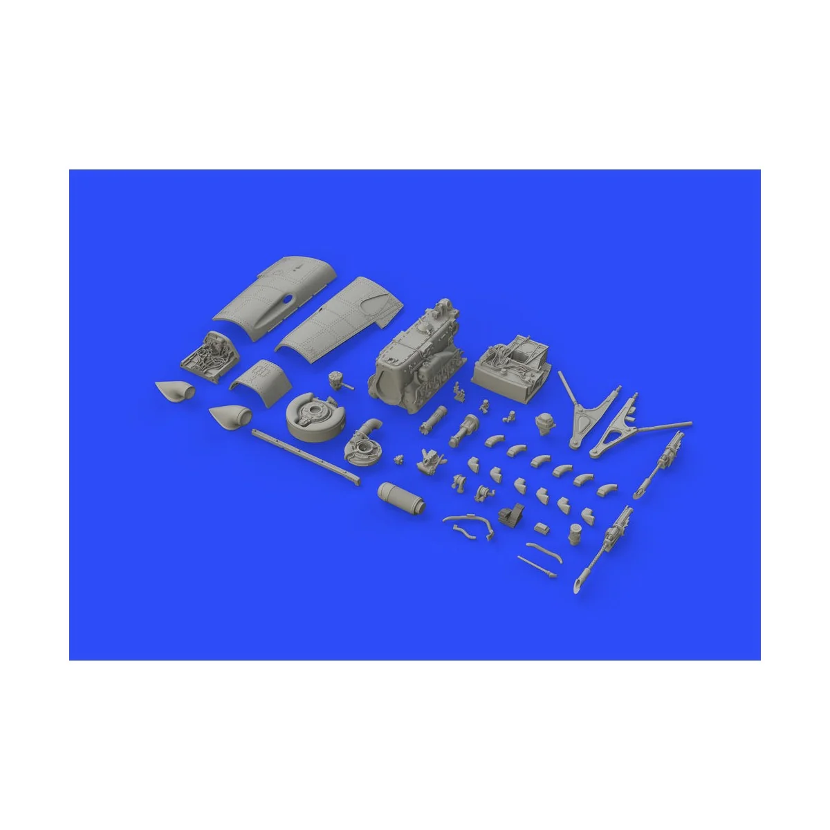 Bf 109F engine & fuselage guns f.Eduard - Eduard Accessories 648300