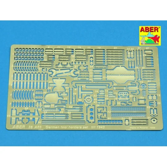German tool holders set till 1943, 1/35 - Aber Models 35 A003