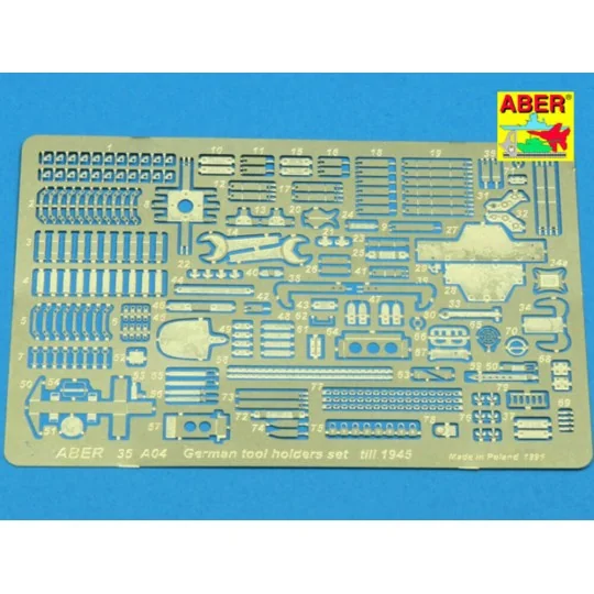 German tool holders set from 1943-1945, 1/35 - Aber Models 35 A004
