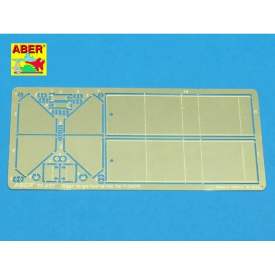 Rear large fuel tanks for T-34/76, 1/35 - Aber Models 35 A097