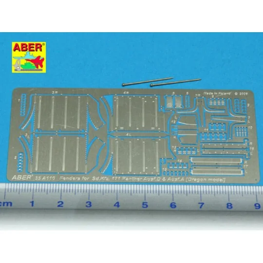 Front fenders for Panther Ausf.A/D, 1/35 - Aber Models 35 A110