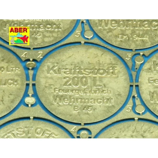 German WW II 200 Itr. fuel drum covers, 1/35 - Aber Models 35 A114