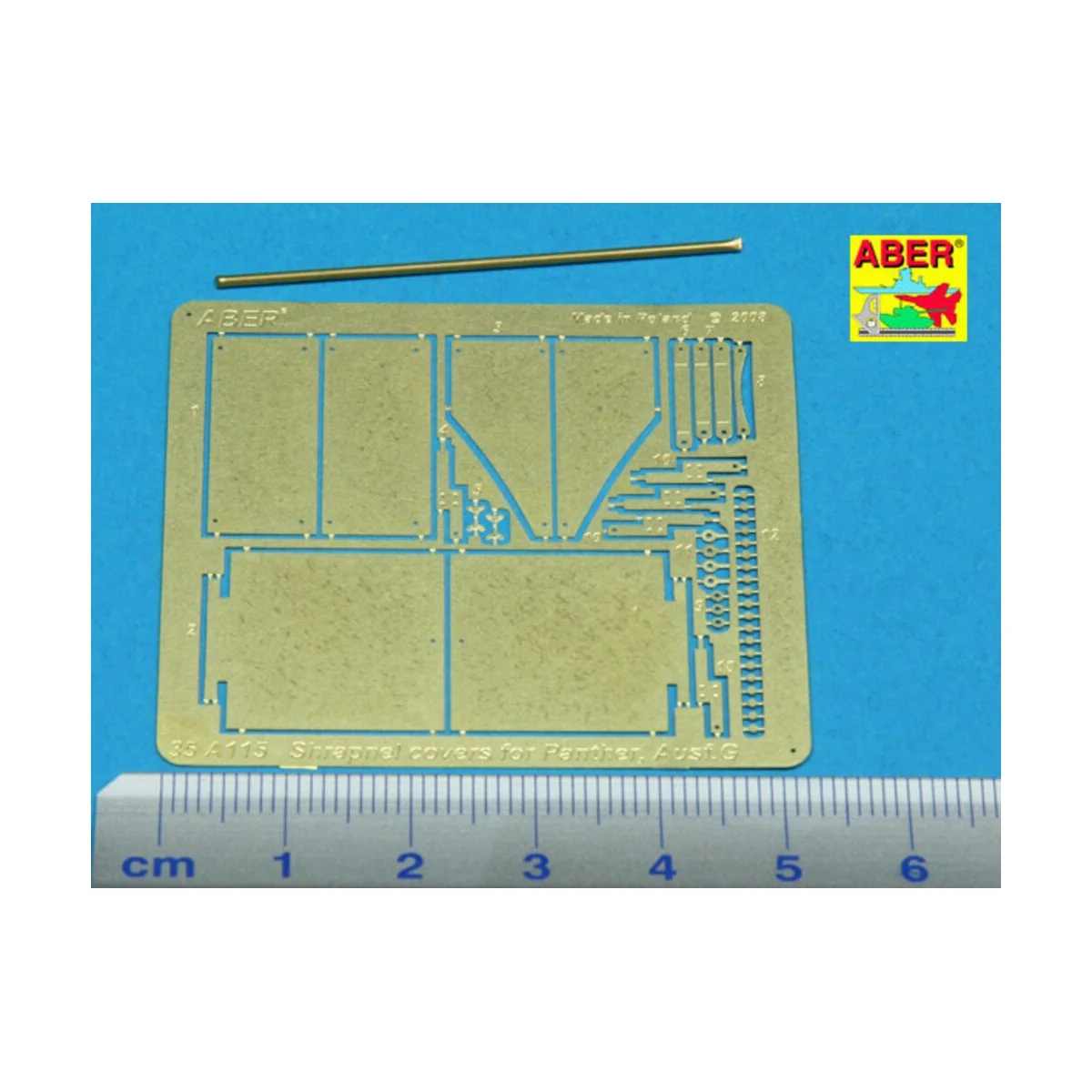 Aditional shrapnel covers for Panther.G, 1/35 - Aber Models 35 A115