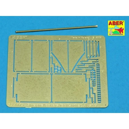 Aditional shrapnel covers for Panther.G, 1/35 - Aber Models 35 A115
