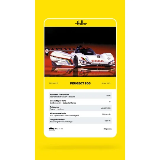 Peugeot 905, 1/43 - Heller 80110