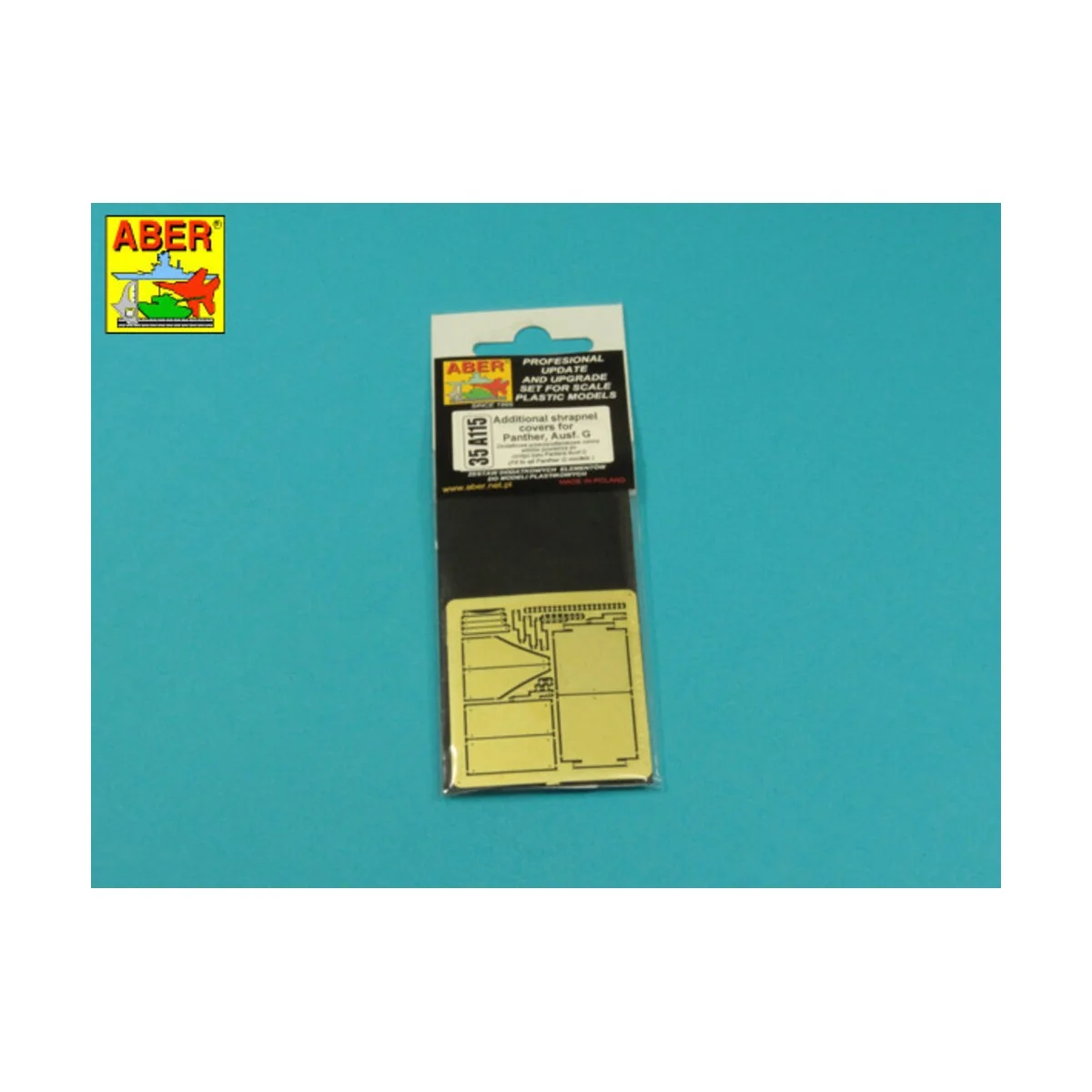 Aditional shrapnel covers for Panther.G, 1/35 - Aber Models 35 A115