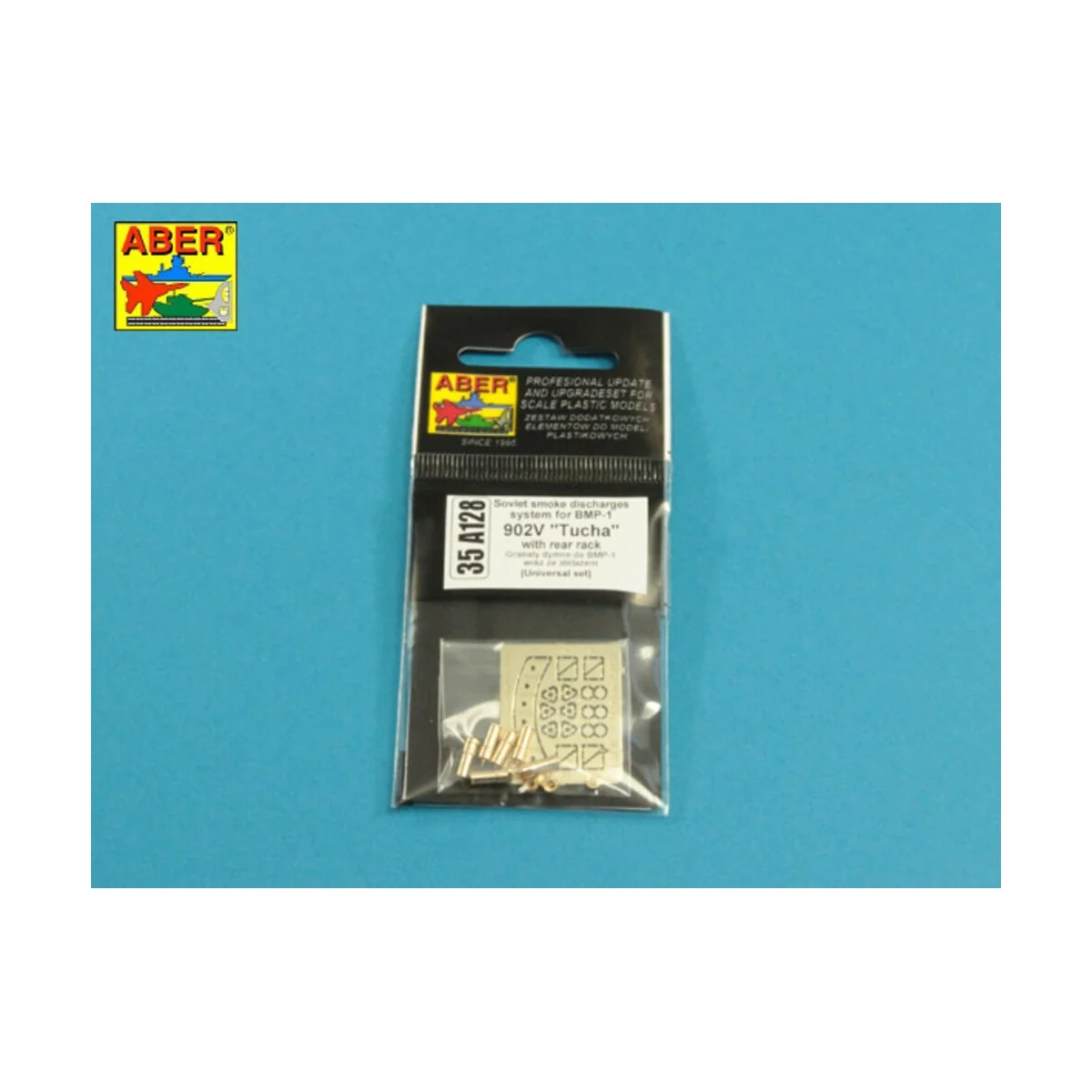 Soviet smoke Discharges system for BMP-1 902V Tucha with rack, 1/35...