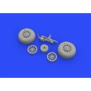 P-51D wheels for Airfix - Eduard Accessories 648335