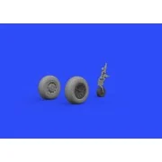 P-51D wheels for Airfix, 1/48 - Eduard Accessories 648335
