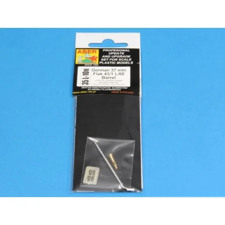 German 37mm Flak 43/1 L/60 Barrel, 1/35 - Aber Models 35 L-010N