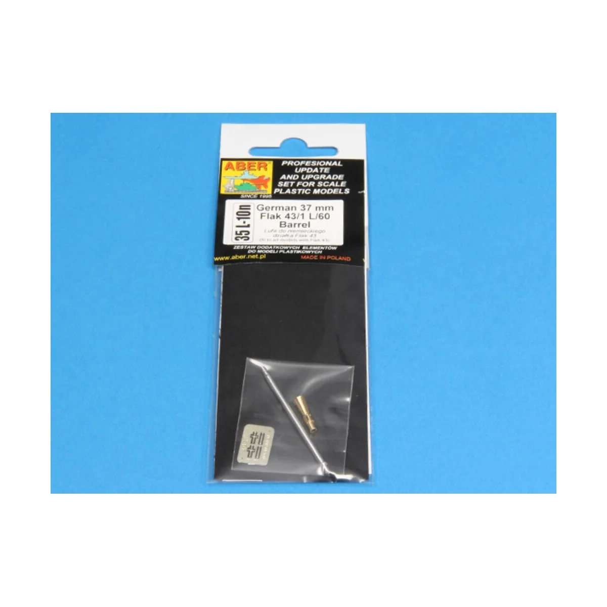 German 37mm Flak 43/1 L/60 Barrel, 1/35 - Aber Models 35 L-010N