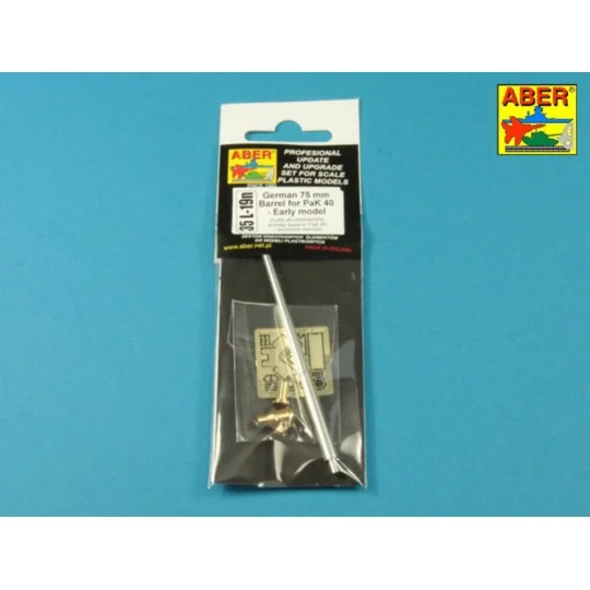 German 75 mm Barrel for PaK 40- Early model, 1/35 - Aber Models 35 ...