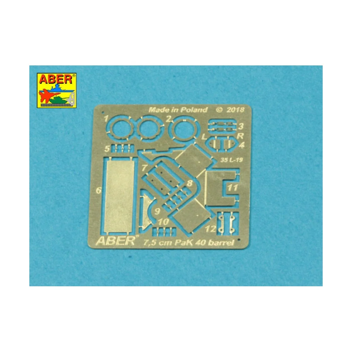 German 75 mm Barrel for PaK 40- Early model, 1/35 - Aber Models 35 ...