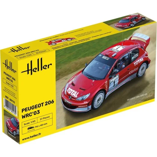 Peugeot 206 WRC'03, 1/43 - Heller 80113 Peugeot 206 WRC'03, 1/43 - Heller 80113
