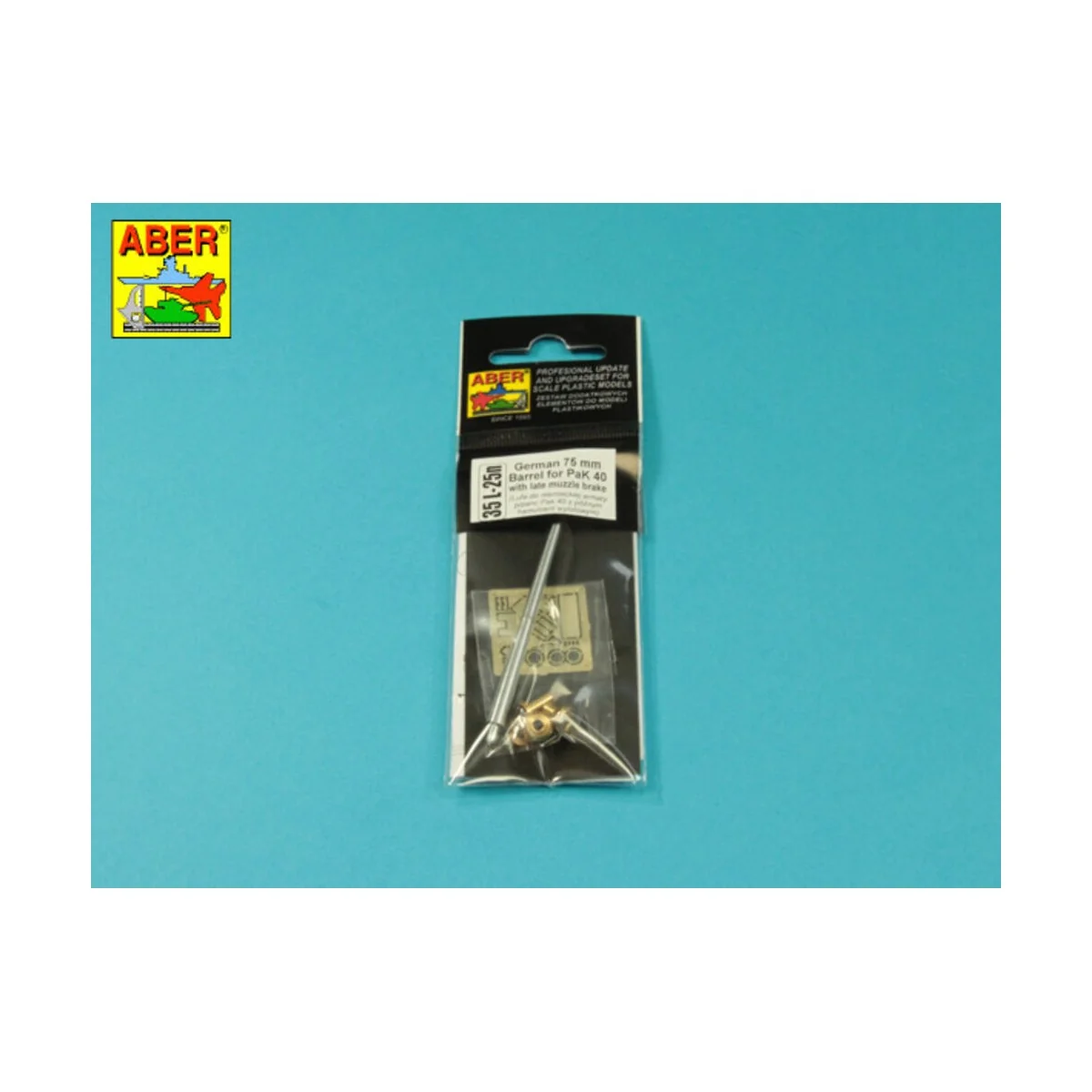 German 75 mm Barrel for PaK 40 - Late model, 1/35 - Aber Models 35 ...