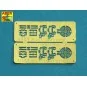 Set of 2 Barrels for German machine guns MG34, 1/35 - Aber Models 3...