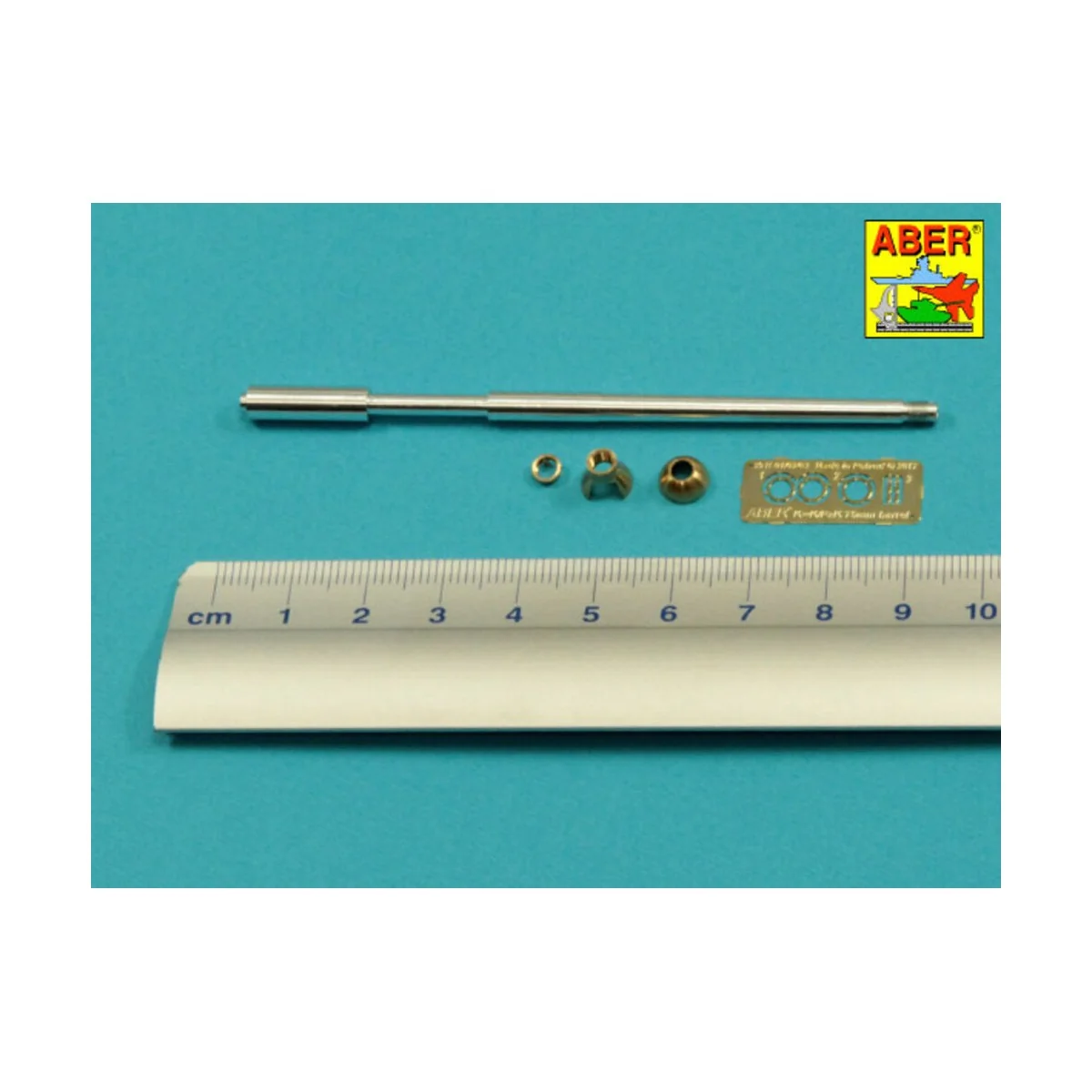 Germ.75mm barrel single baffle muzzle for Pz VI F2, 1/35 - Aber Mod...