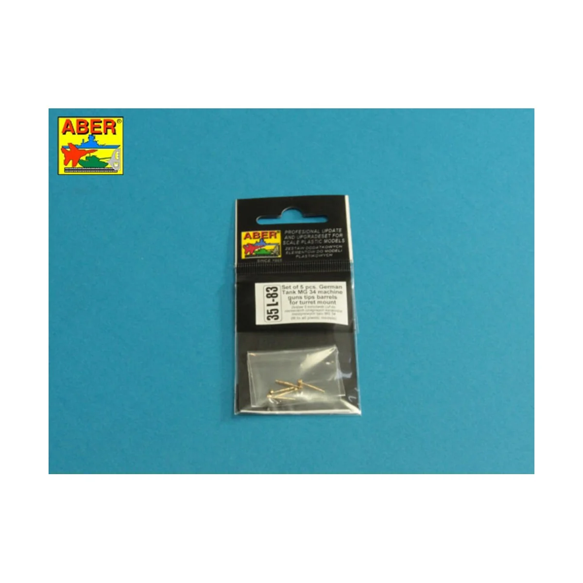 Tank MG 34 tips barrels x 5, 1/35 - Aber Models 35 L-083