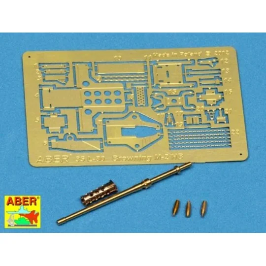 Barrel for M2 Browning '50 in (12, &mm), 1/35 - Aber Models 35 L-080