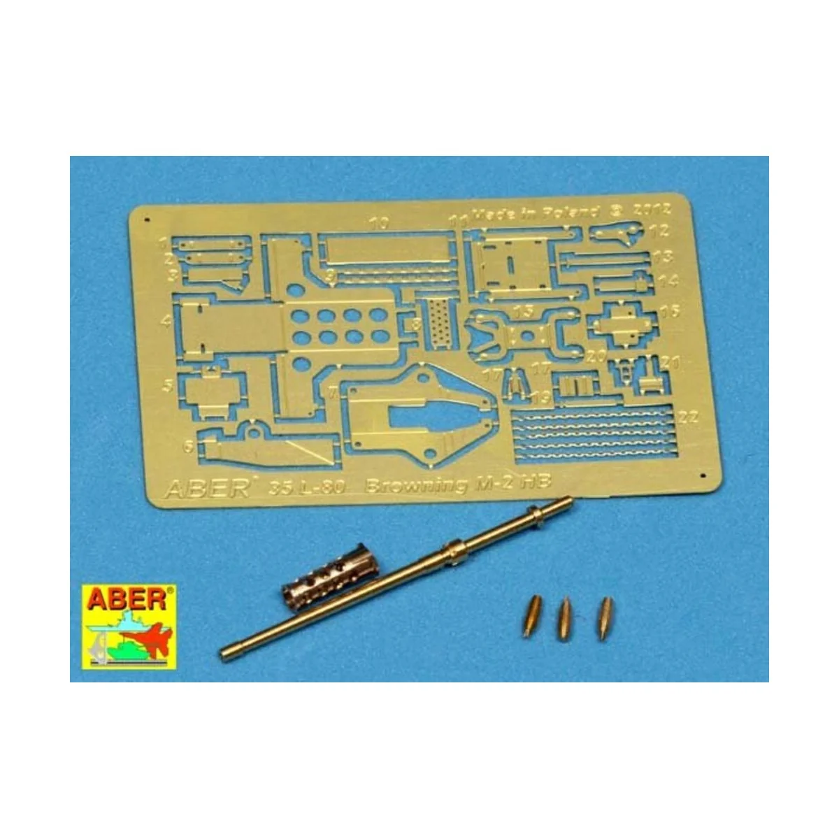 Barrel for M2 Browning '50 in (12, &mm), 1/35 - Aber Models 35 L-080