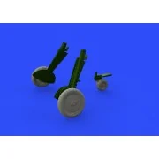 Bf 109G-6 wheels for Tamiya, 1/48 - Eduard Accessories 648400