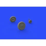 Bf 109G-6 wheels for Tamiya - Eduard Accessories 648400