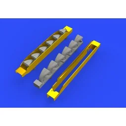 Bf 109G-6 exhaust stacks for Tamiya, 1/48 - Eduard Accessories 648402