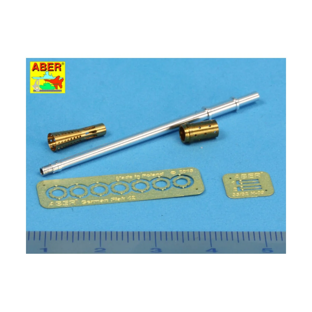 German 3, 7cm Flak 42 Barrel, 1/35 - Aber Models 35 L-107