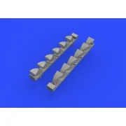 Bf 109G-6 exhaust stacks for Tamiya, 1/48 - Eduard Accessories 648402