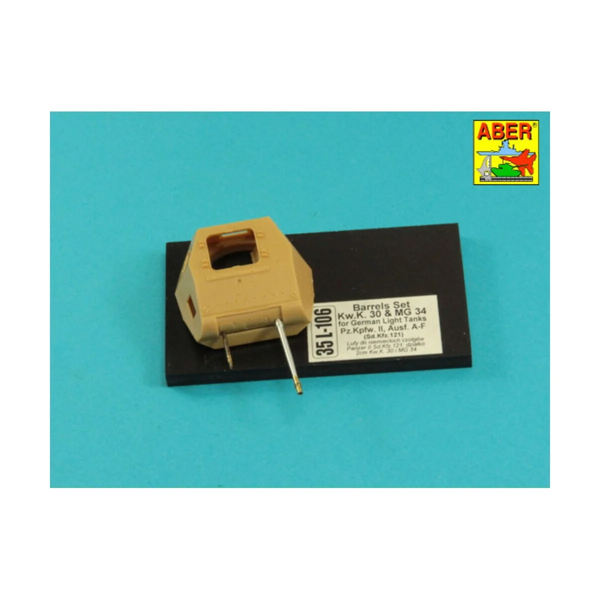 Barrels KwK.30 & MG 34, 1/35 - Aber Models 35 L-106N