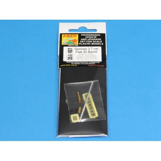 German 3, 7cm Flak 42 Barrel, 1/35 - Aber Models 35 L-107