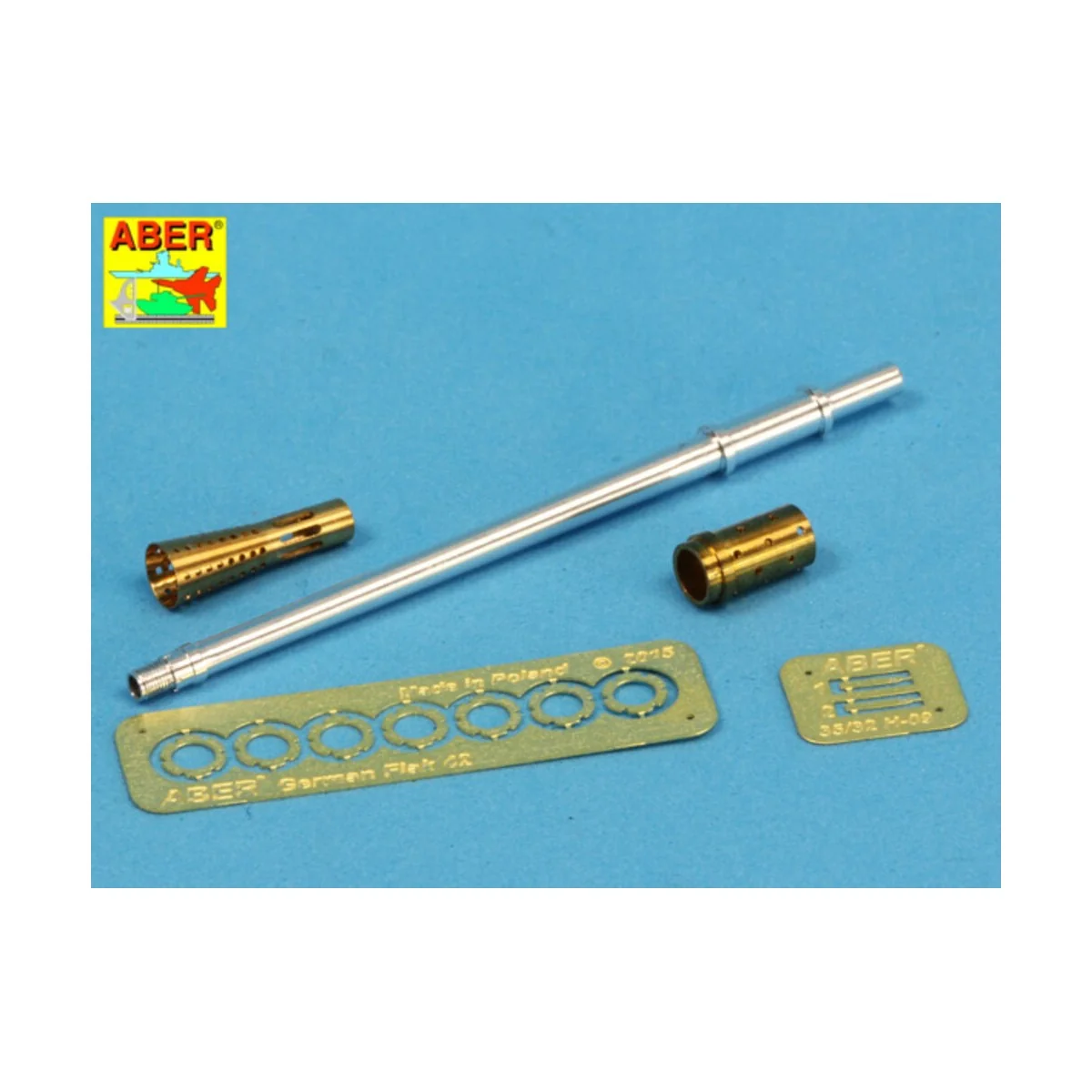 German 3, 7cm Flak 42 Barrel, 1/35 - Aber Models 35 L-107