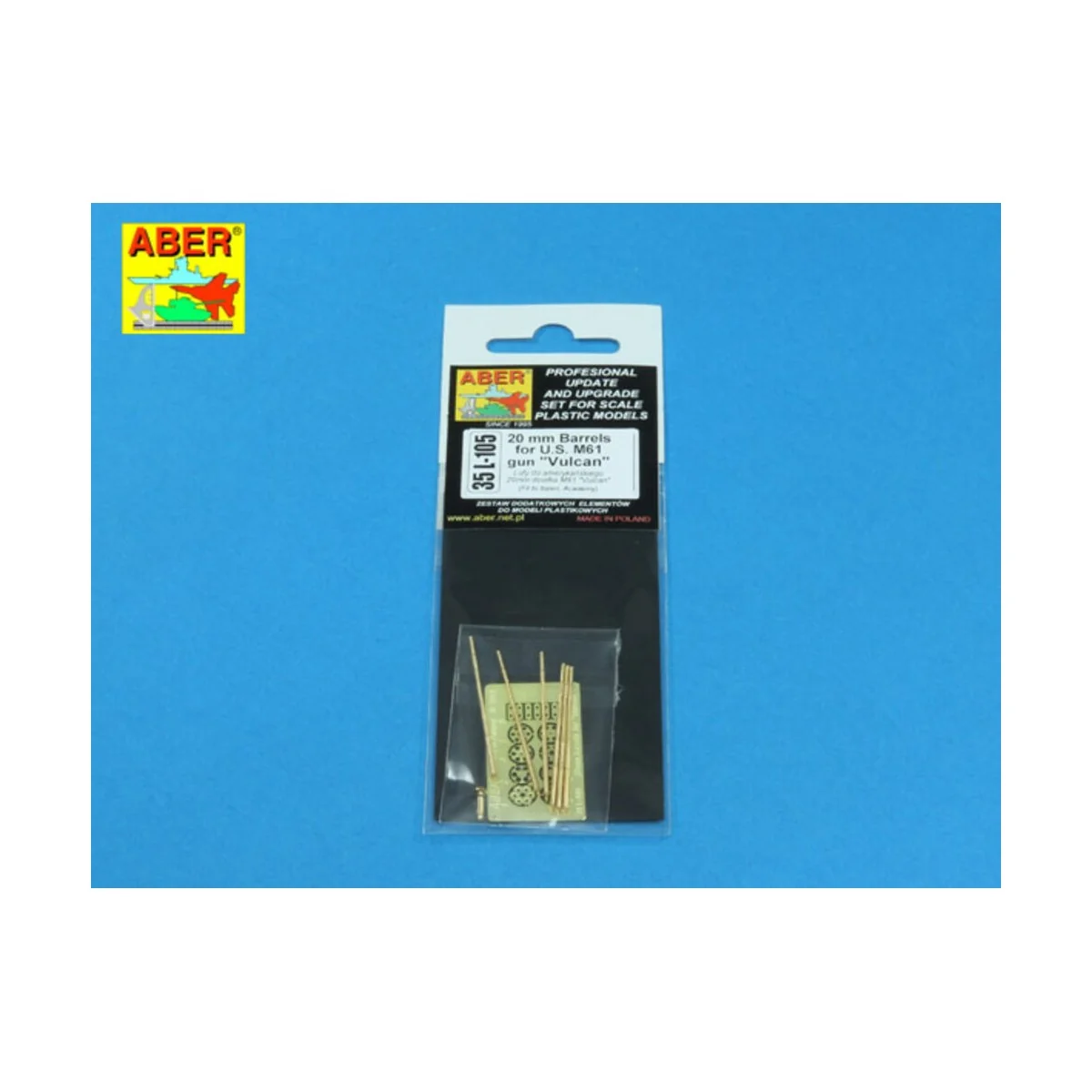 20mm barrels for M61 gun Vulcan, 1/35 - Aber Models 35 L-105