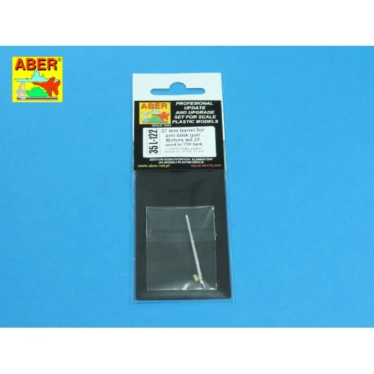 37mm gun barrel for Bofors wz 37cal., 1/35 - Aber Models 35 L-122