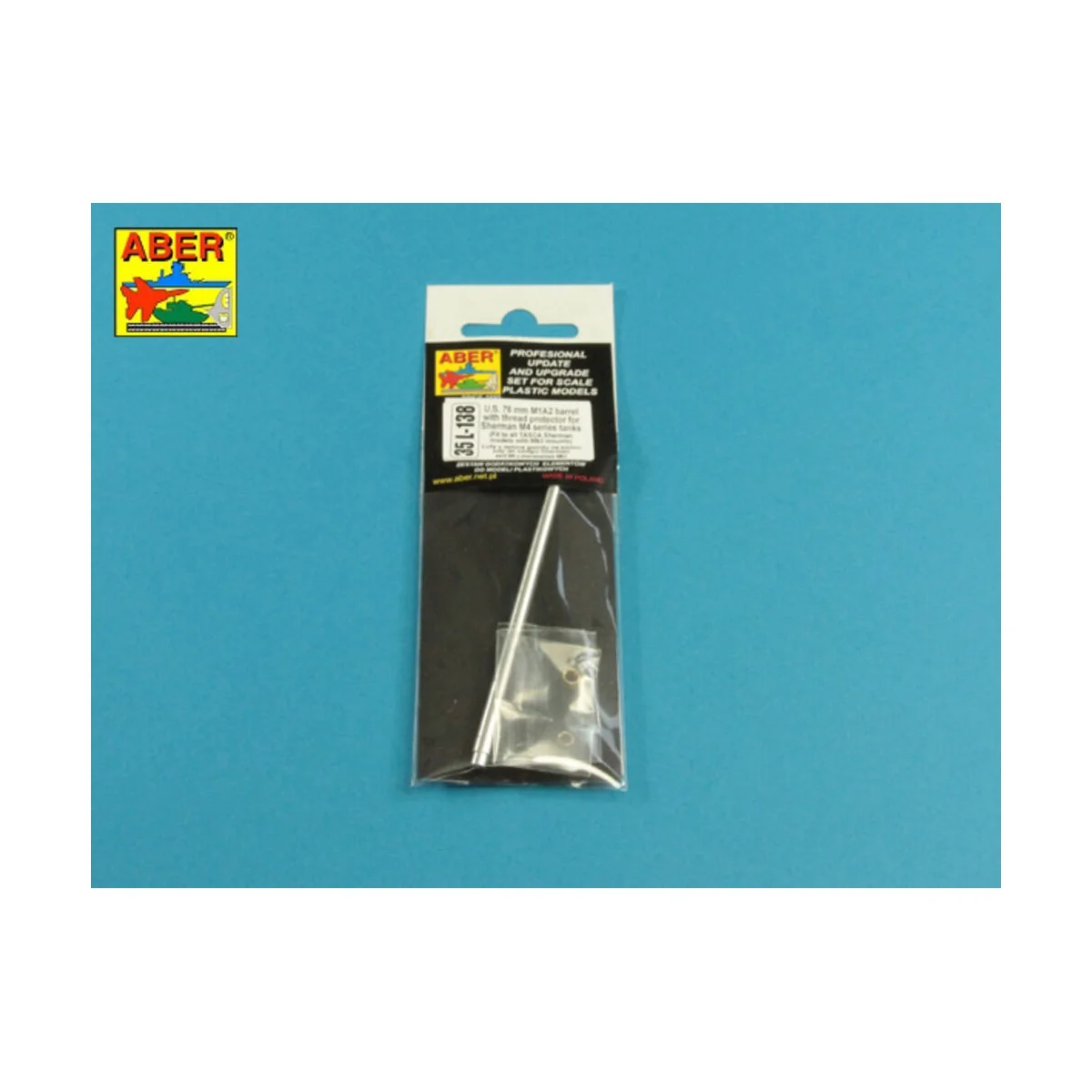 76 mm barrel with protector for Sherman M4, 1/35 - Aber Models 35 L...