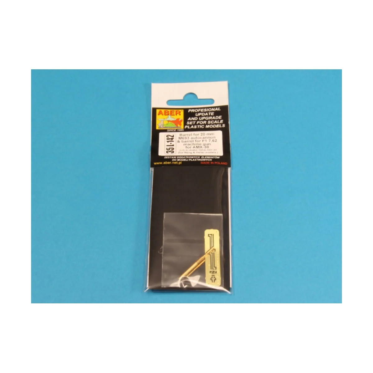 Barrel 20 mm and 7, 62 for AMX-30, 1/35 - Aber Models 35 L-142