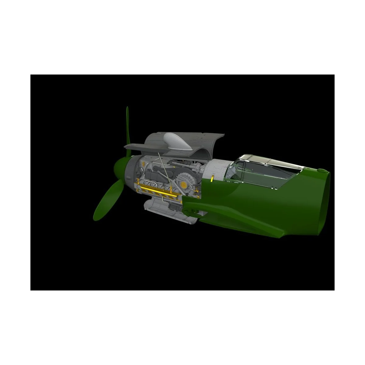 Bf 109G-10/U4 engine for Eduard, 1/48 - Eduard Accessories 648465