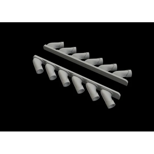 Spitfire Mk.XIV exhaust stacks f.Airfix - Eduard Accessories 648470