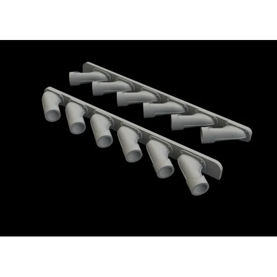 Spitfire Mk.XIV exhaust stacks f.Airfix - Eduard Accessories 648470