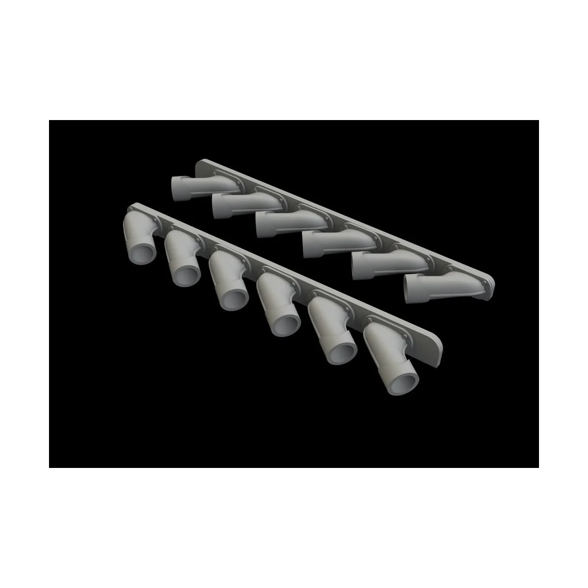 Spitfire Mk.XIV exhaust stacks f.Airfix - Eduard Accessories 648470