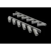 Spitfire Mk.XIV exhaust stacks f.Airfix - Eduard Accessories 648470