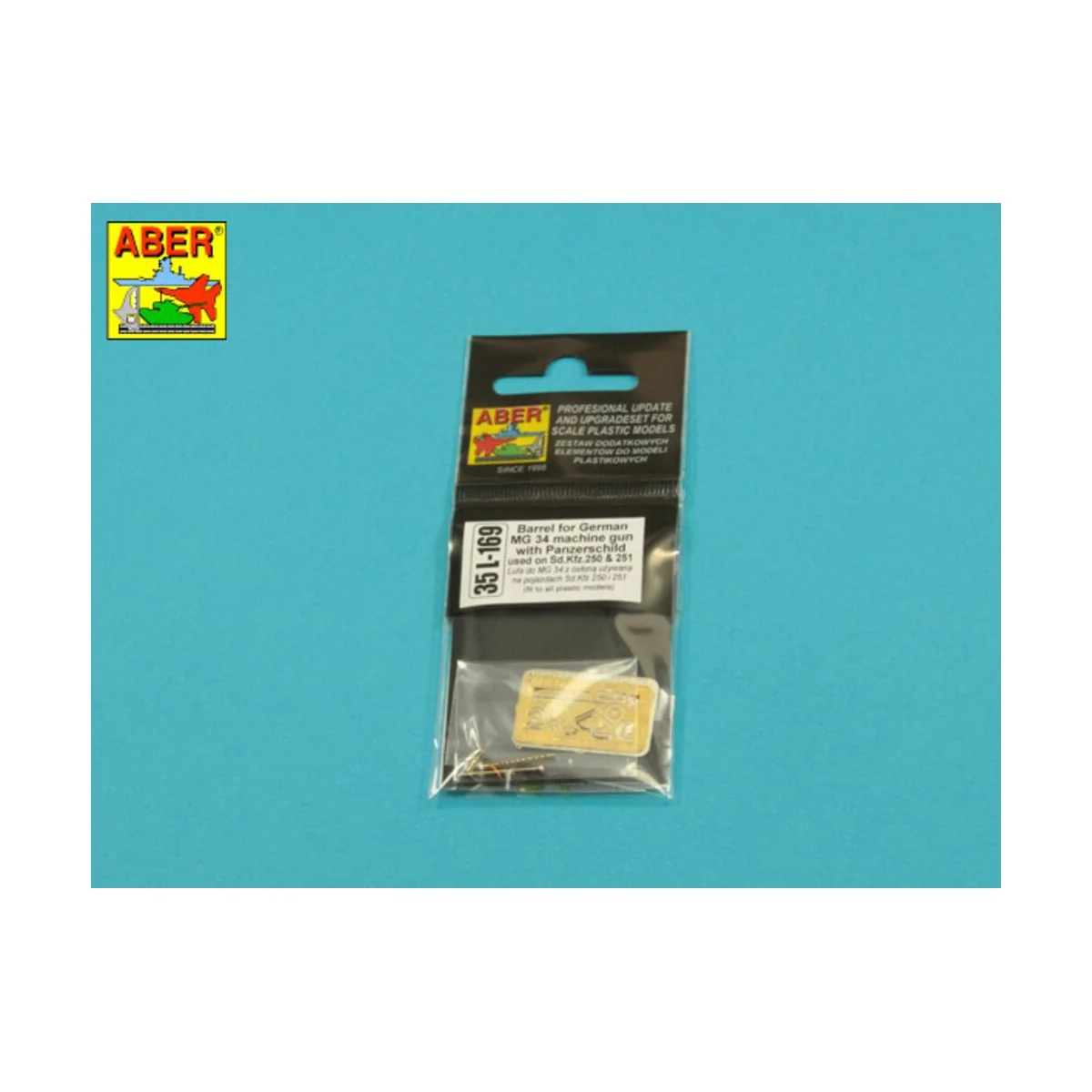 Barrel for German machine gun MG34 with Panzerschild, 1/35 - Aber M...