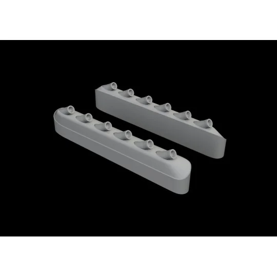 P-51D exhaust stacks w/ fairing for Eduard - Eduard Accessories 648486